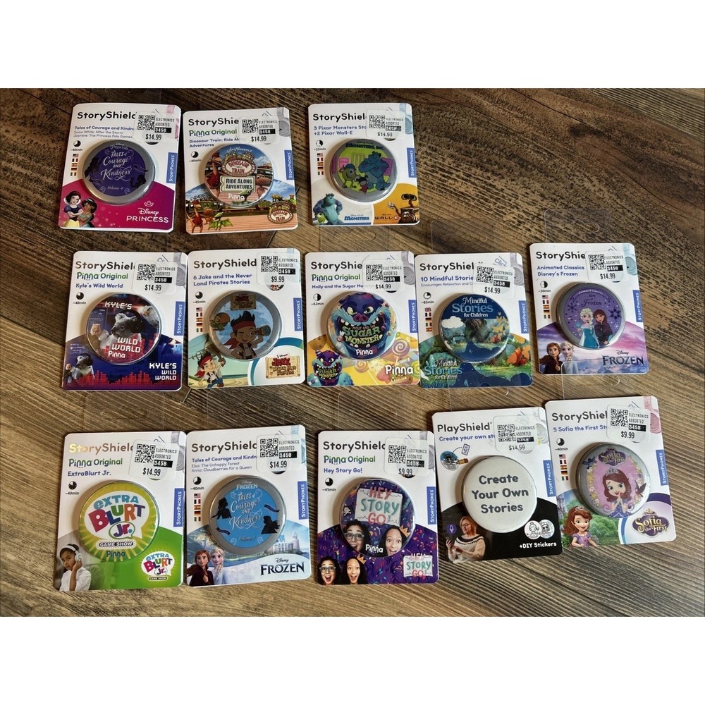 Story Phone StoryShields 13pc Bundle Kids Audio Tokens Disney Mixed NEW